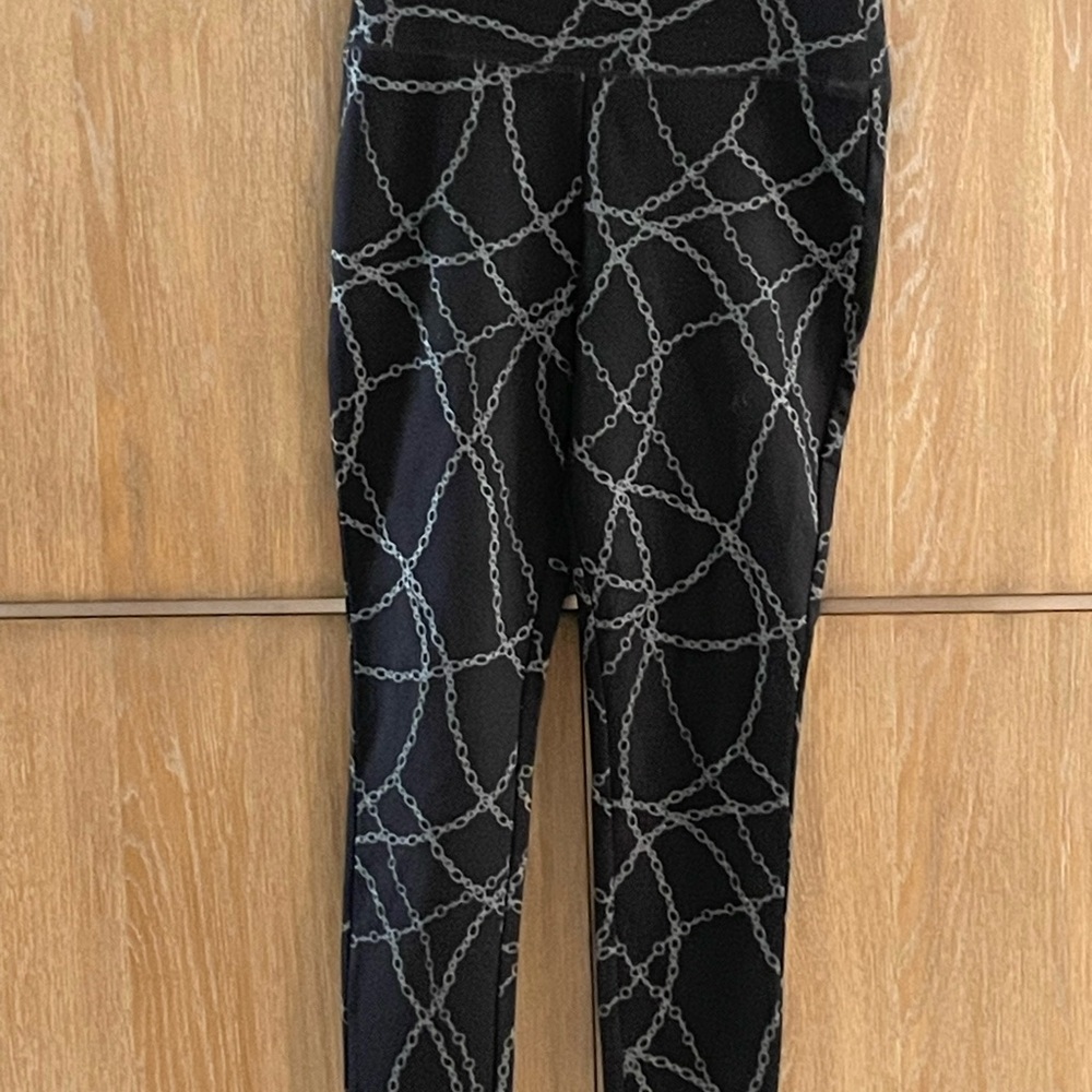 INC International Concepts Geometric Black and Gray Leggings